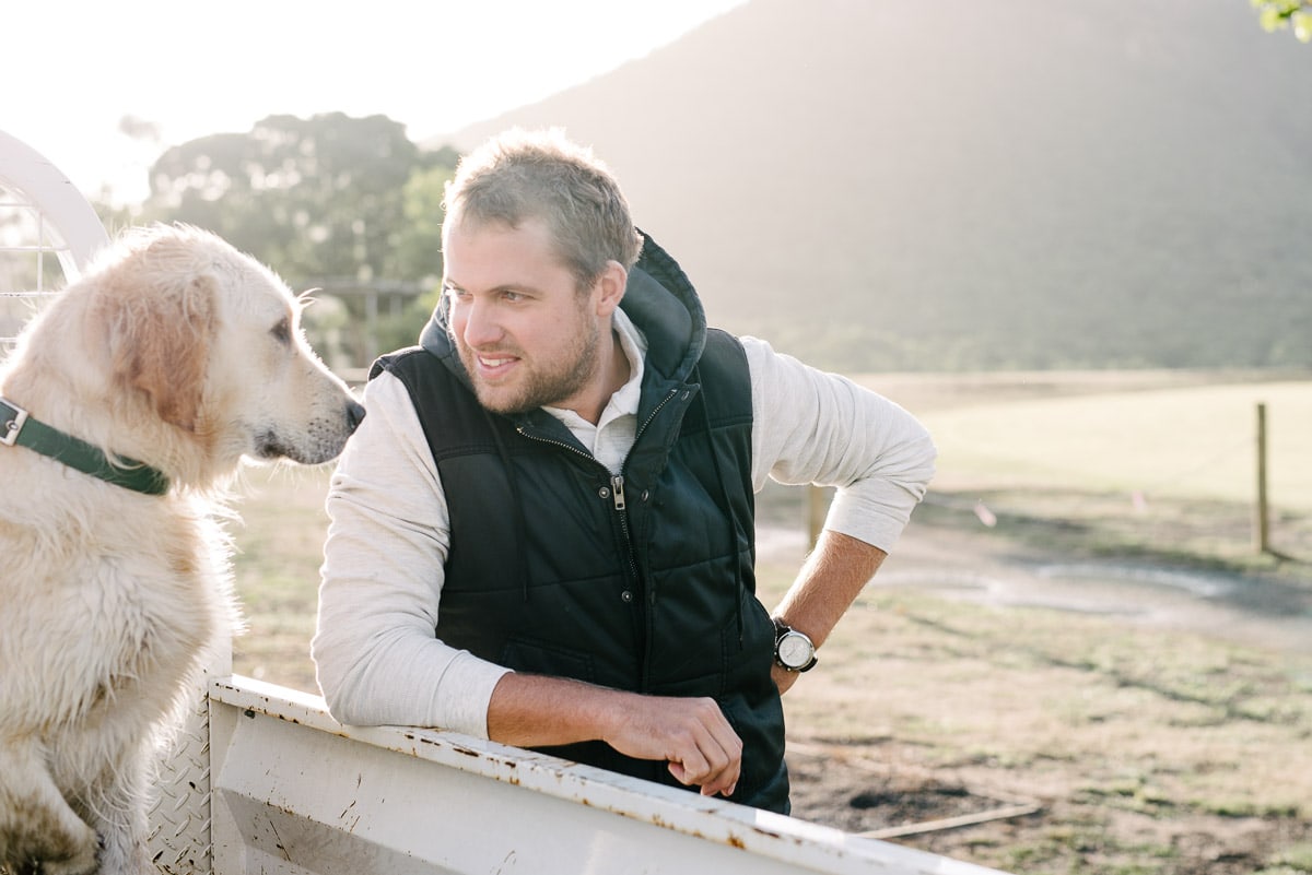 Man with his dog