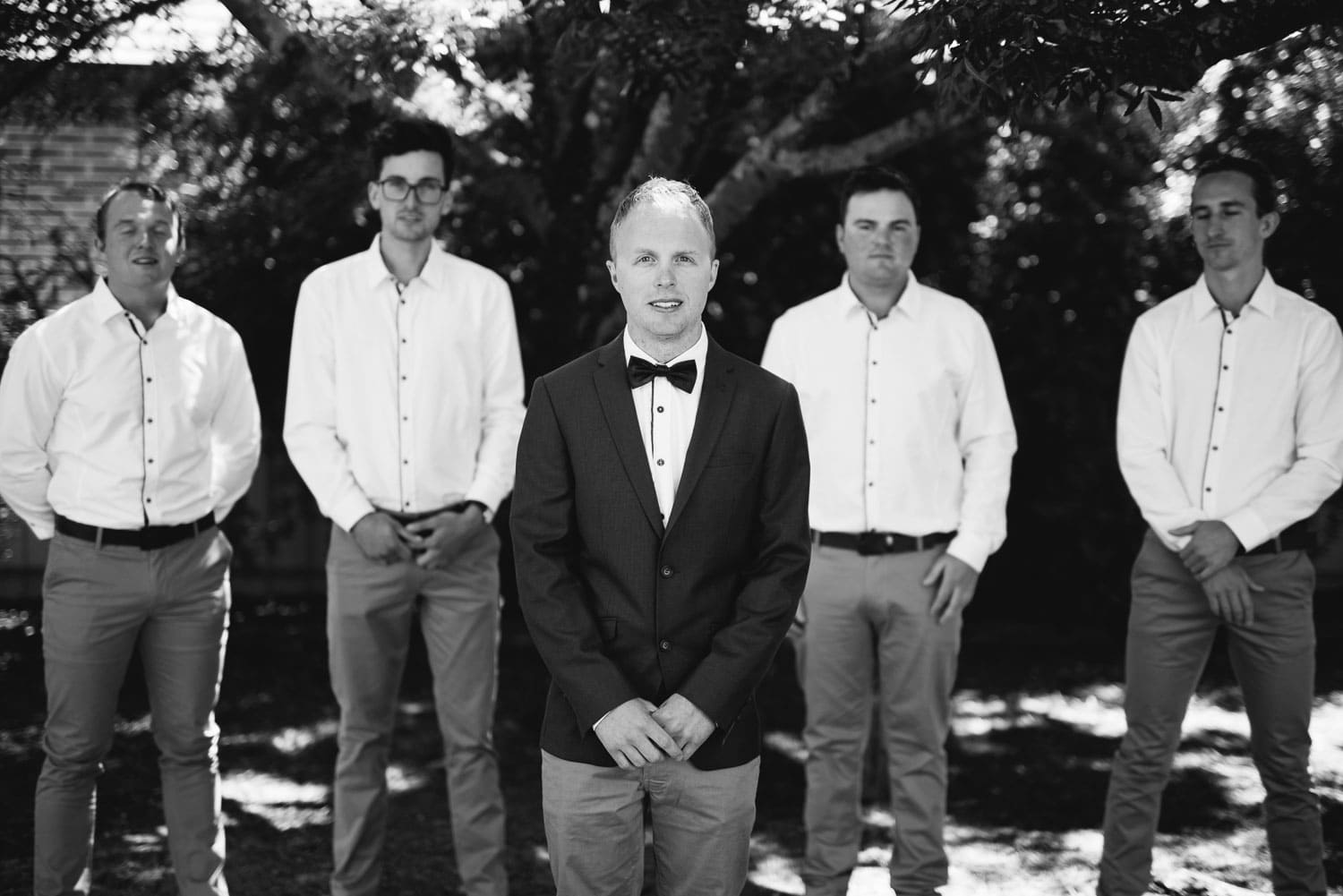 Groom and groomsmen at Ballarat