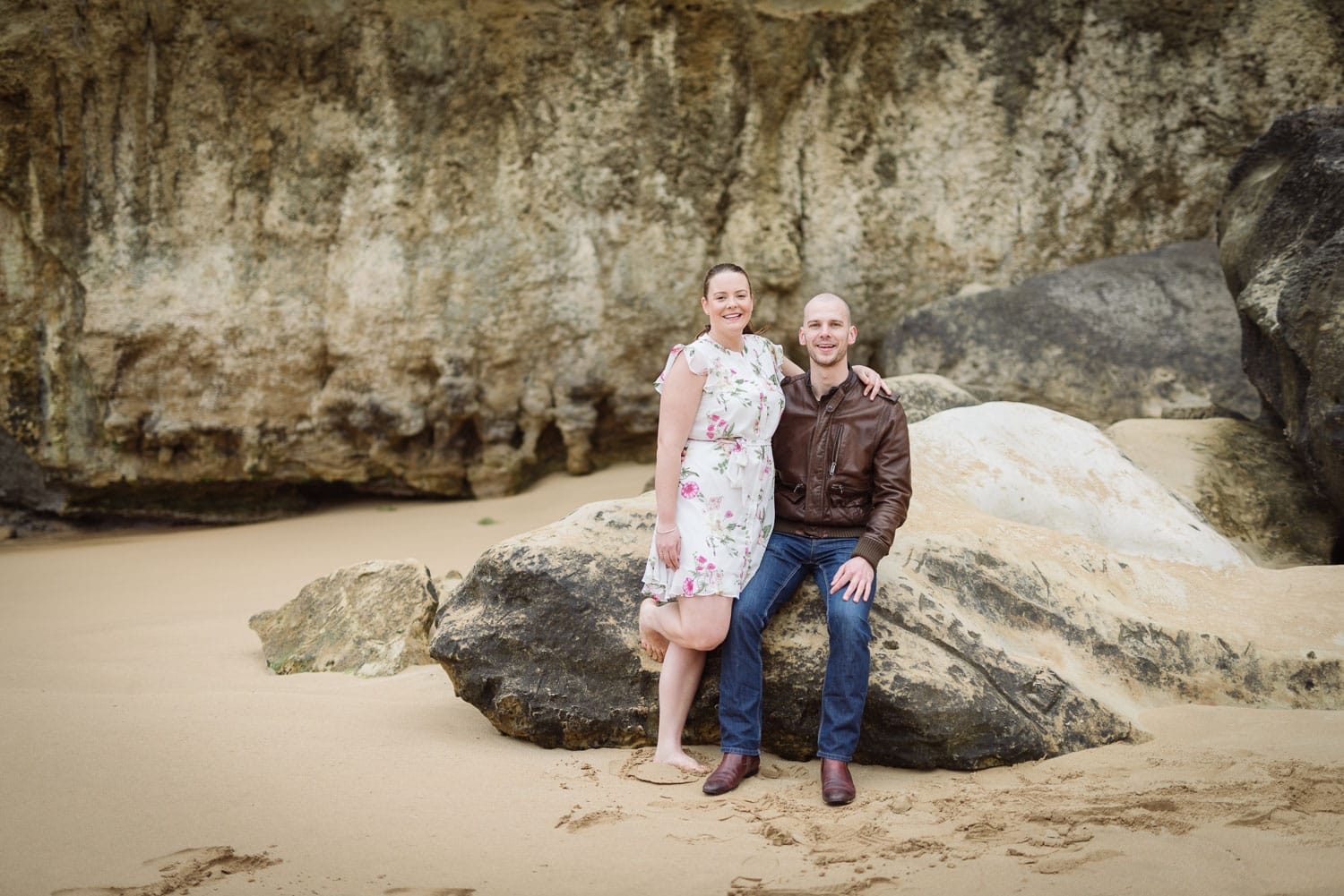 Beach engagement session