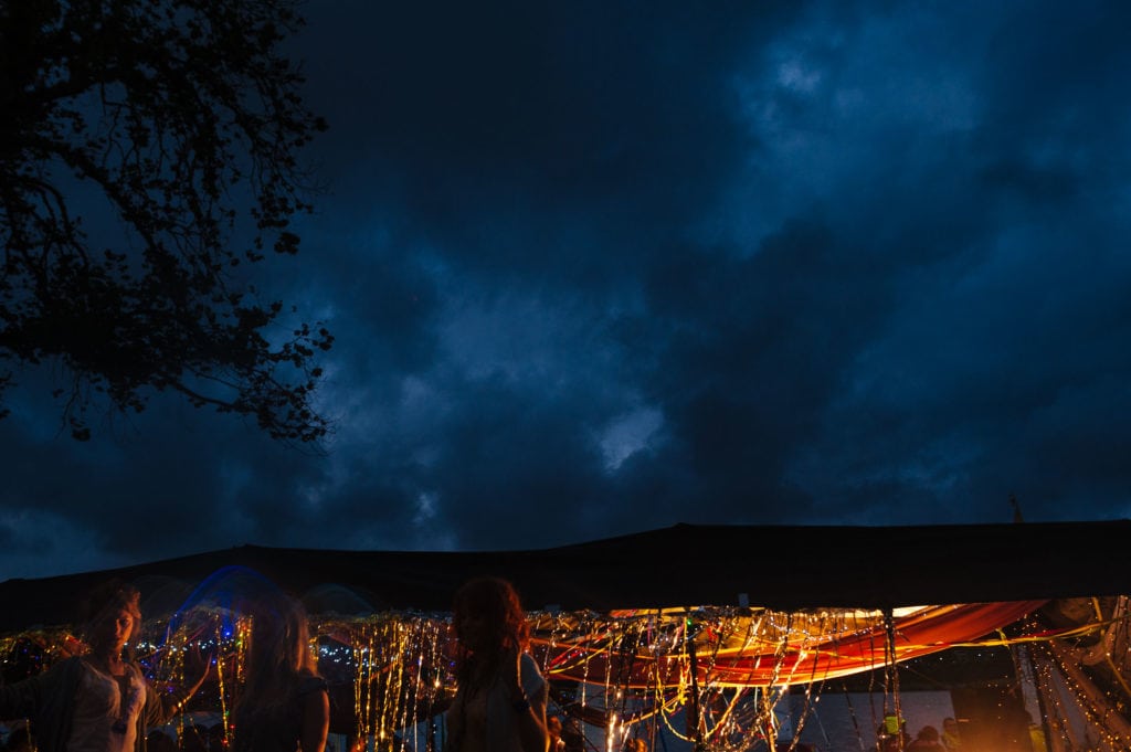 Stormy skies over Underground Cinema Water