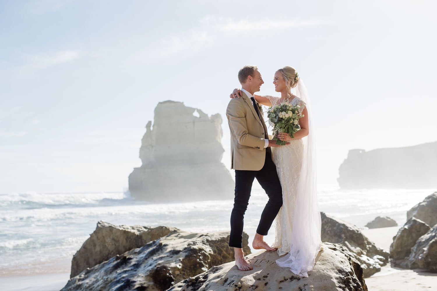 Twelve Apostles wedding photography at Gibson's Steps