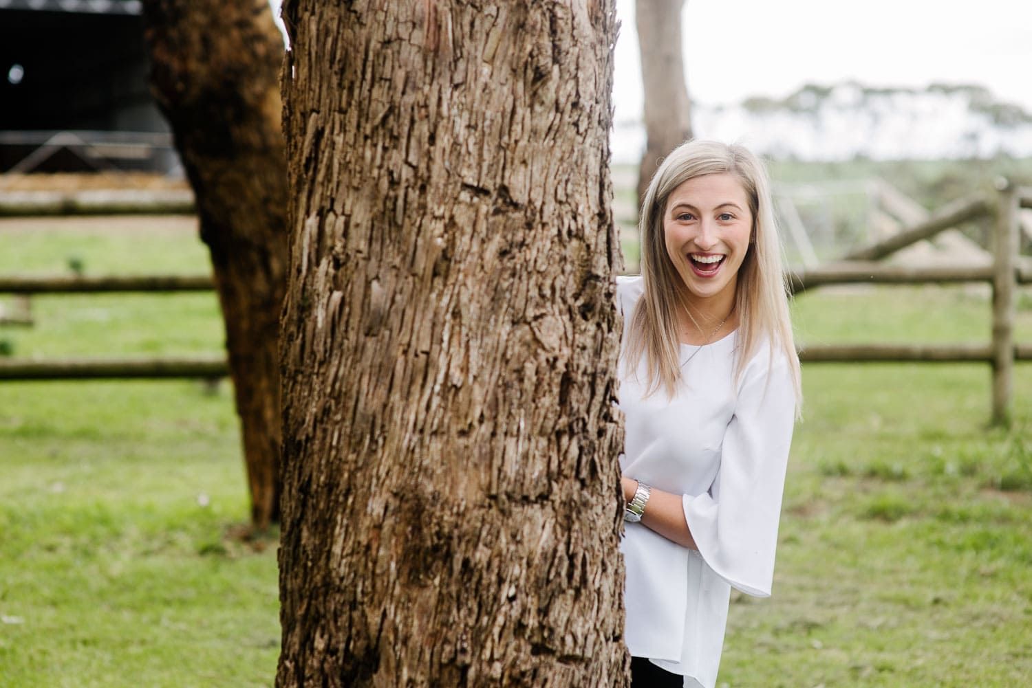 Excited daughter photograph