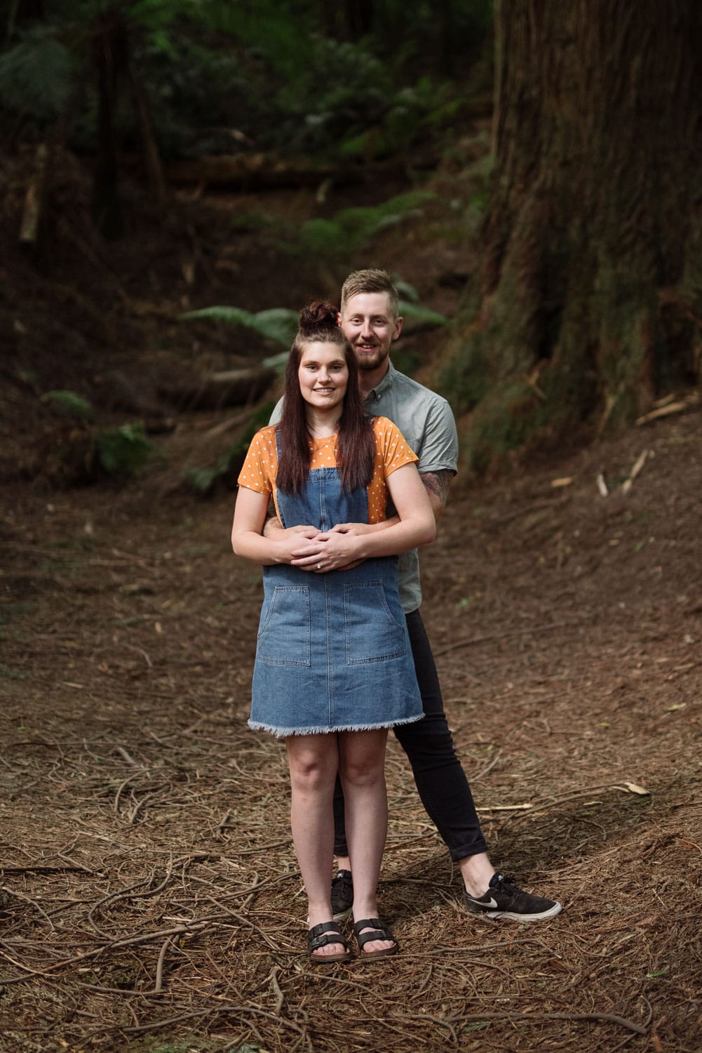 Engaged couple's portrait