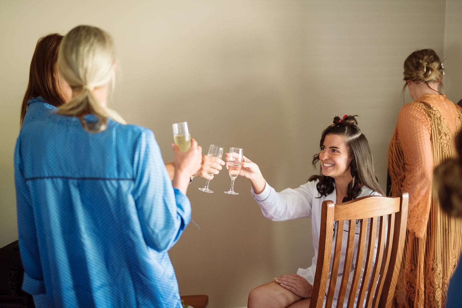 Girls preparing for a hamilton wedding