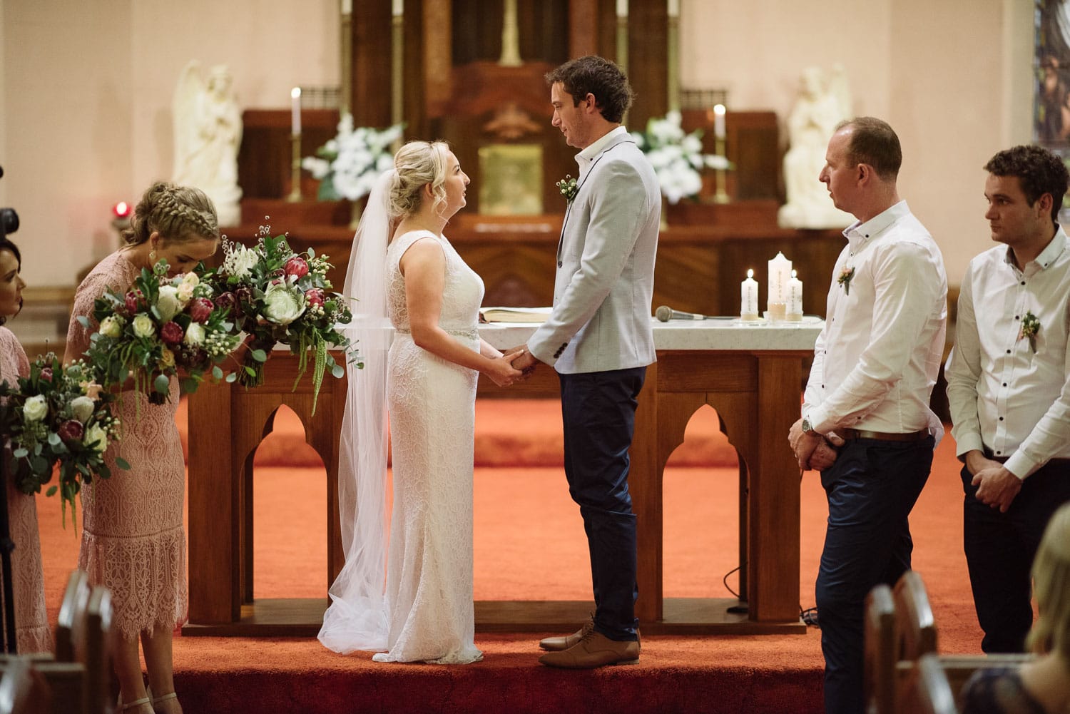 Wedding ceremony at St Brendan's in Coragulac