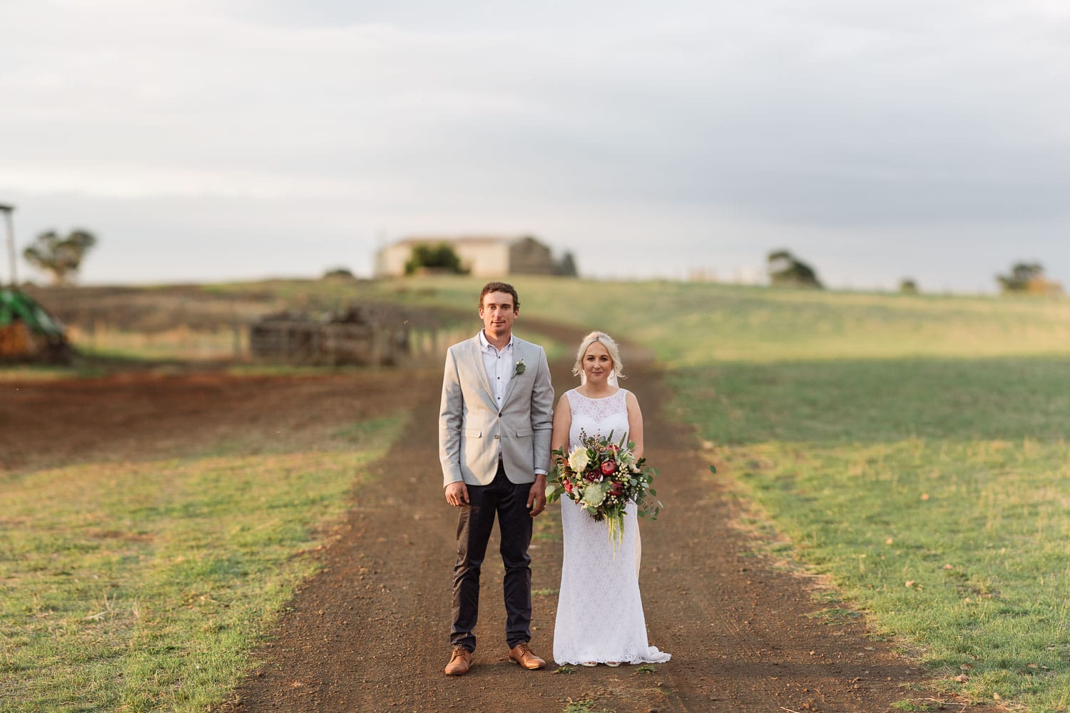 Ondit backyard wedding portrait near Colac