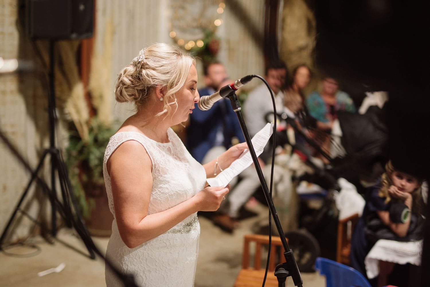 Brides speech at her ondit wedding