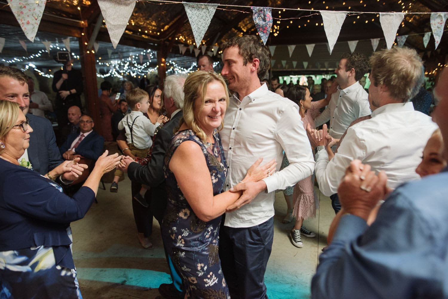 Mother dancing with her son