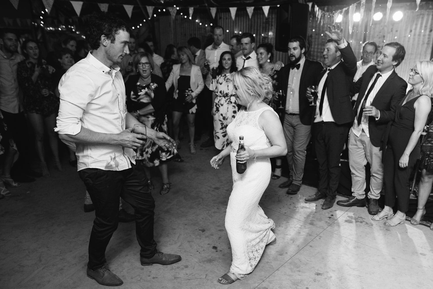 Bride and groom dancing at a wedding