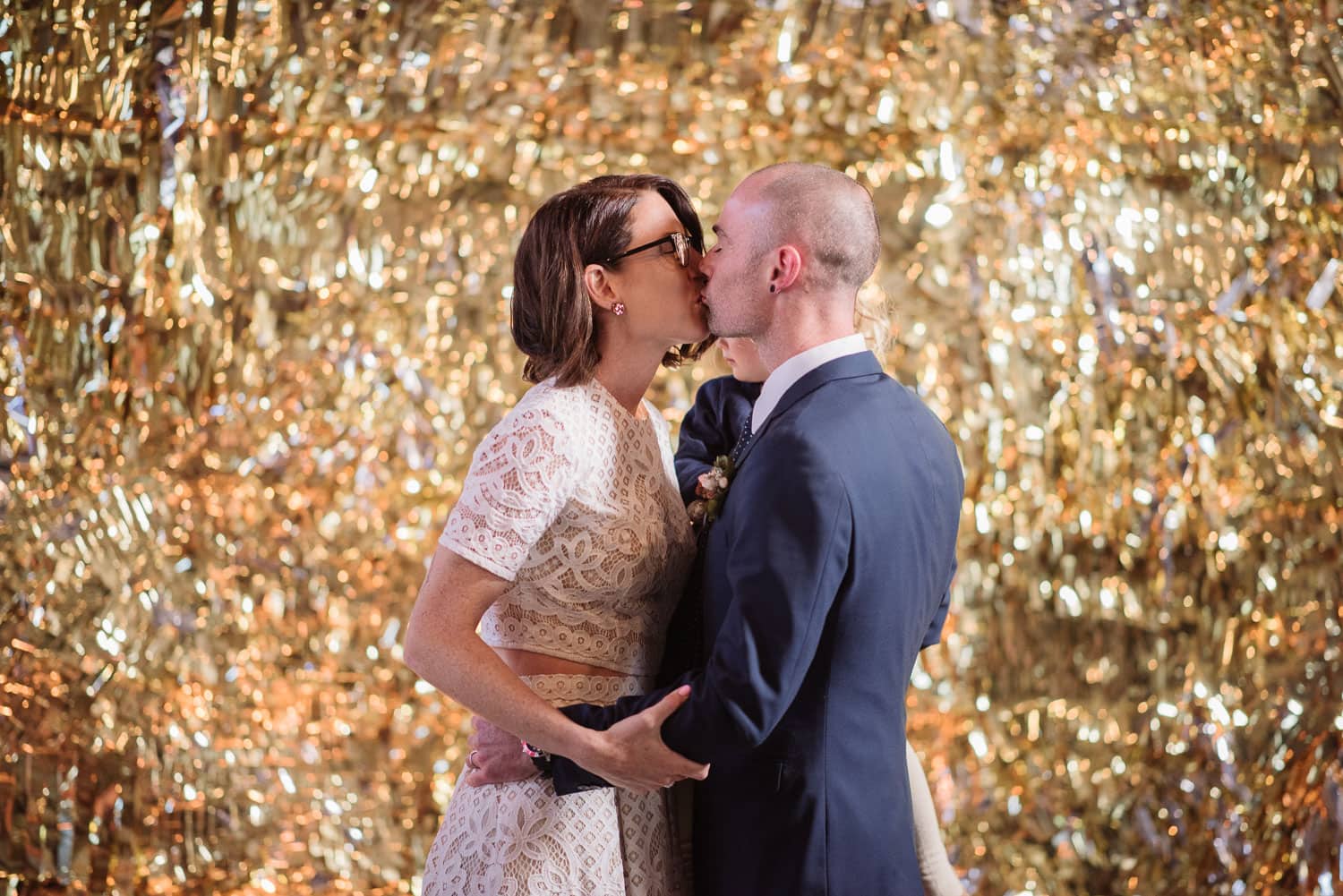 First kiss at a Sokil wedding