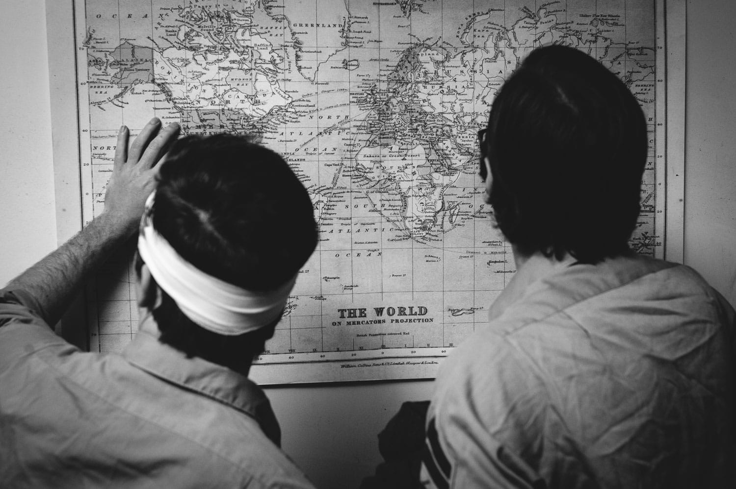 People looking at a map