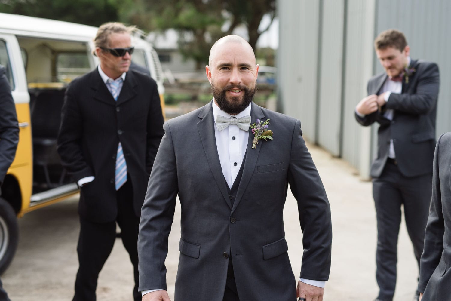 Groom just before he gets married in Warrnambool