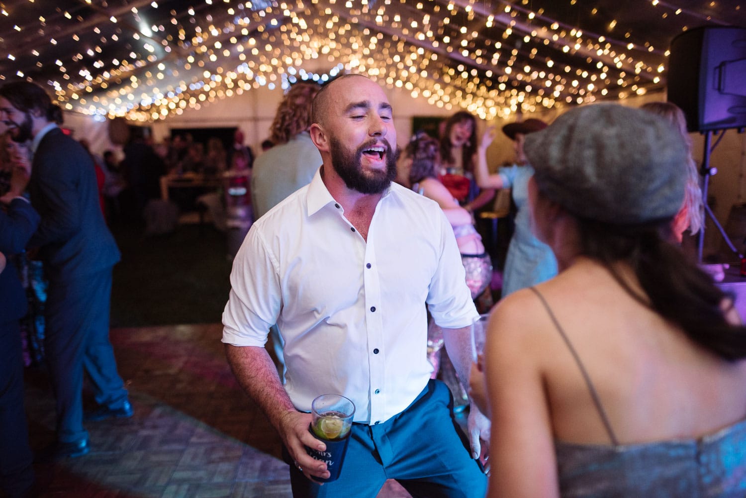 Groom in a marquee near Warrnambool