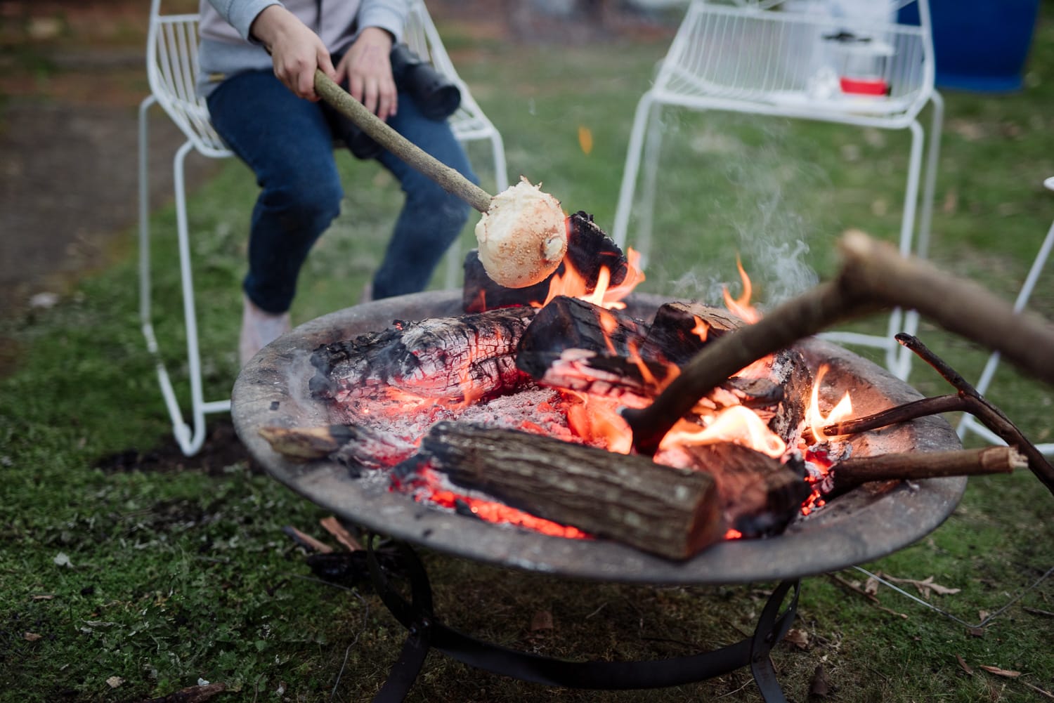 toasting bread at a family birthday