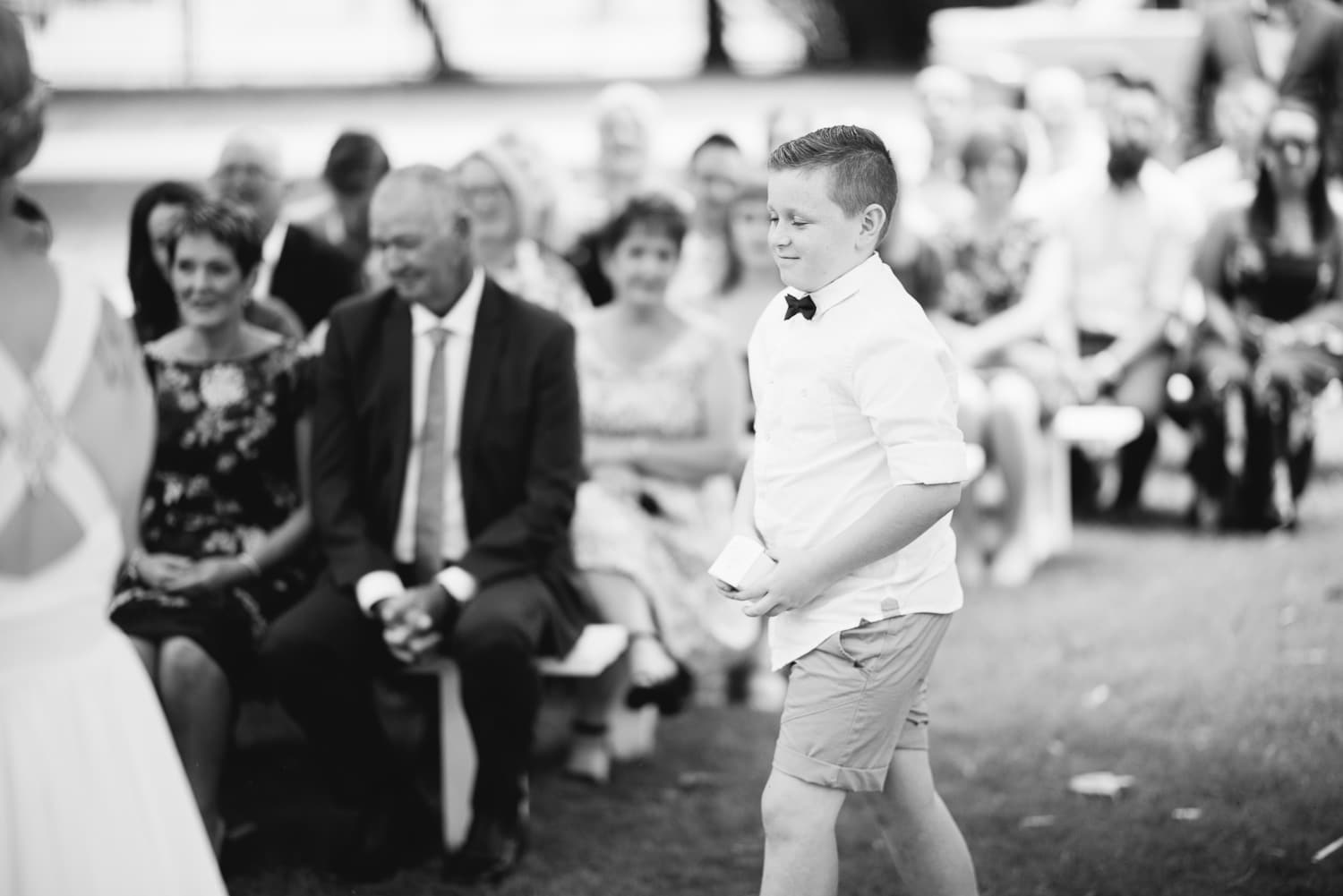 Ring bearer at colac botanic gardens