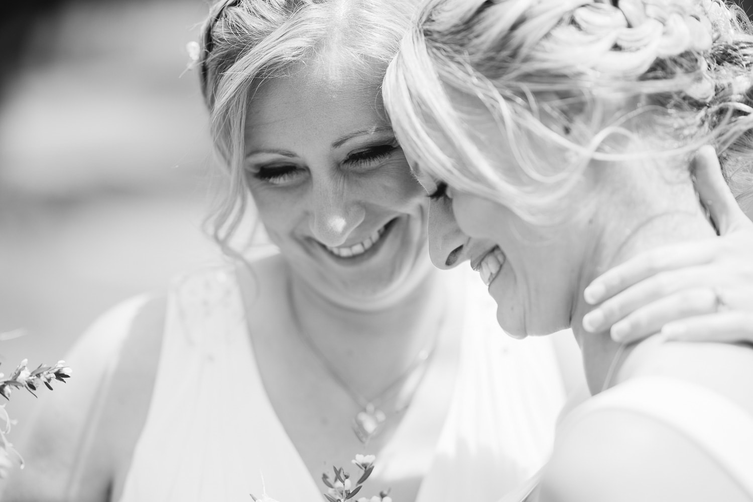 Happy brides at a same sex wedding