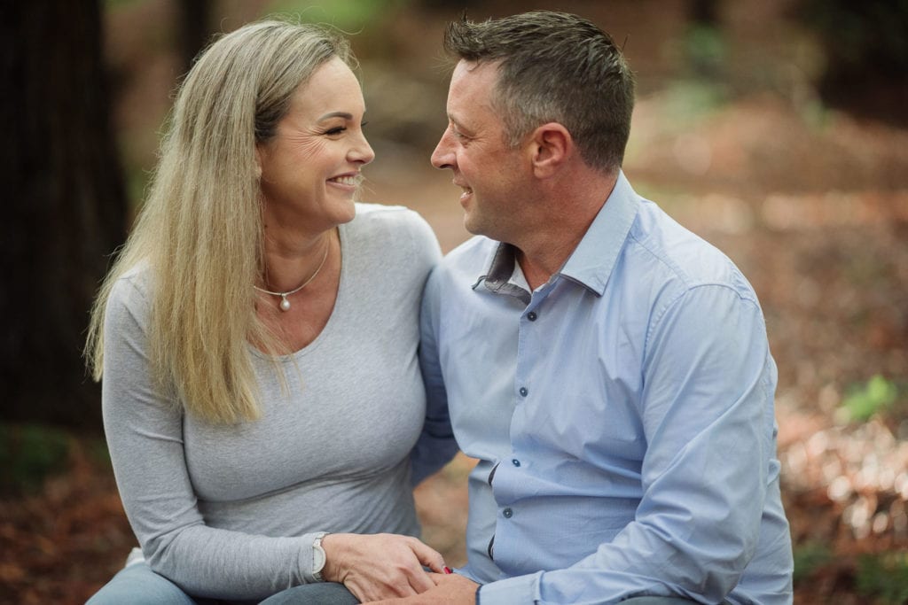 Couples portraits in the redwoods