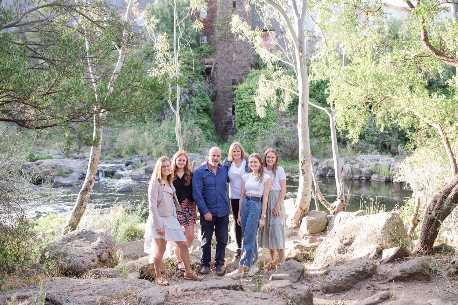 Buckley Falls relaxed family portrait