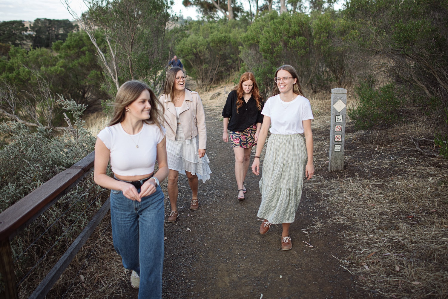 Girls walking near Buckley Falls