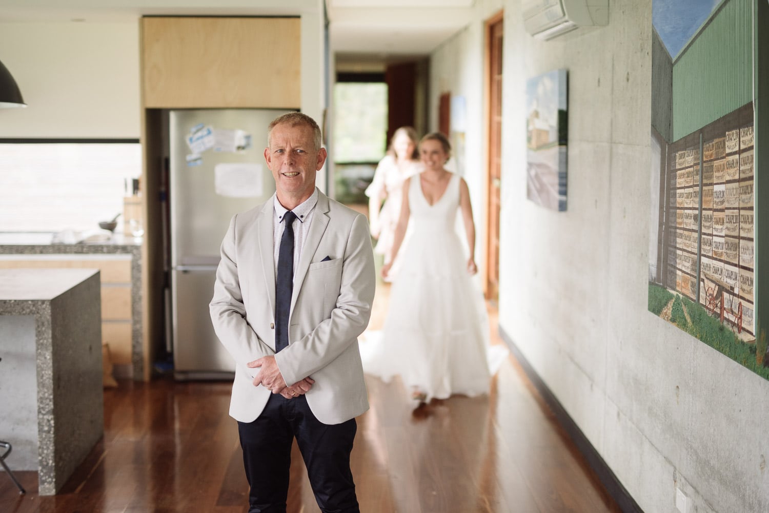 Father waits for daughter at The Elliot