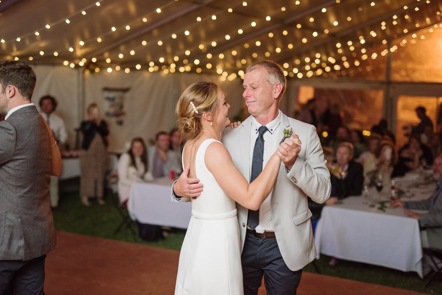 Father and daughter dancing