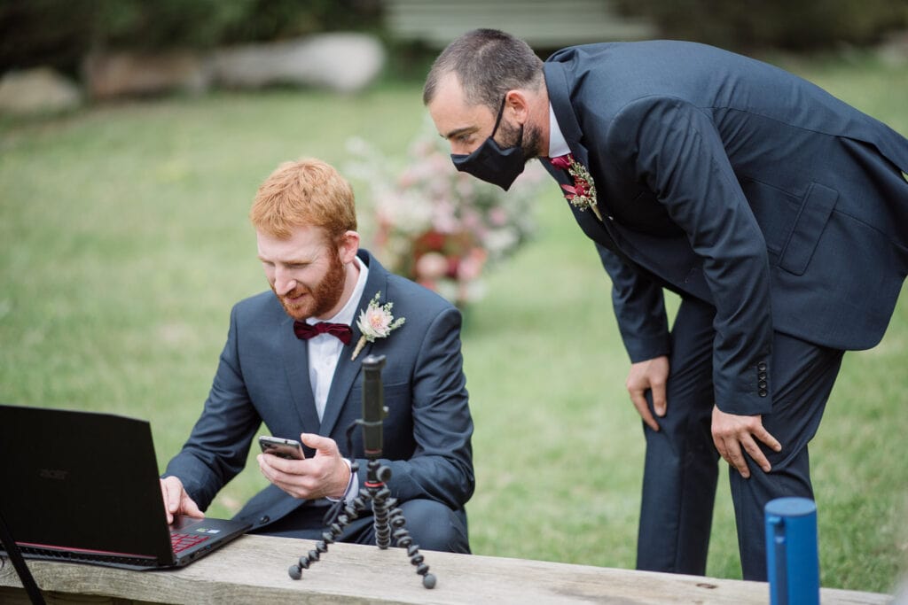 Setting up a zoom wedding