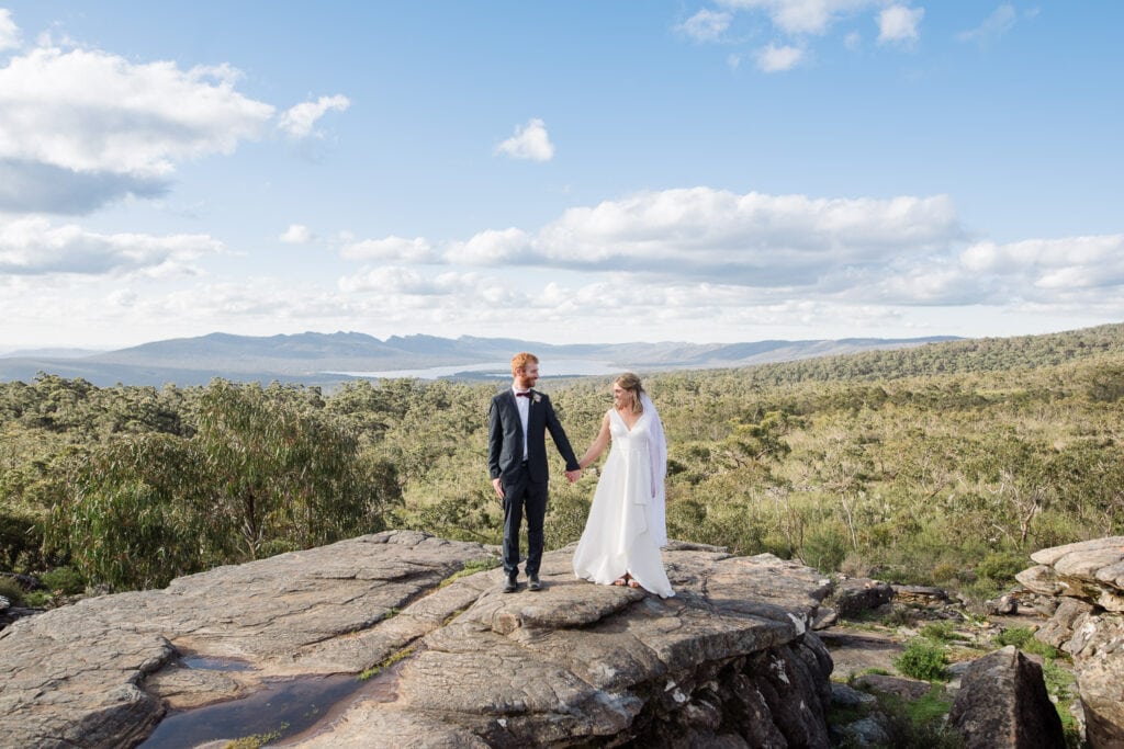 Boroka Lookout wedding portraits in the Grampians