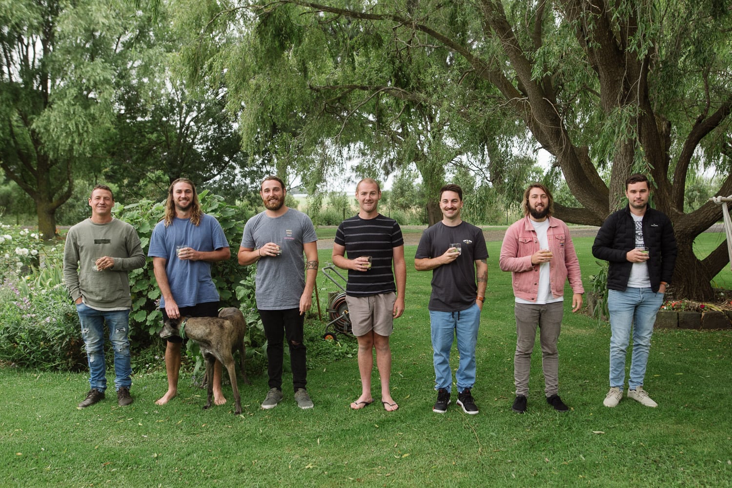 Groomsmen before their wedding near Warrnambool