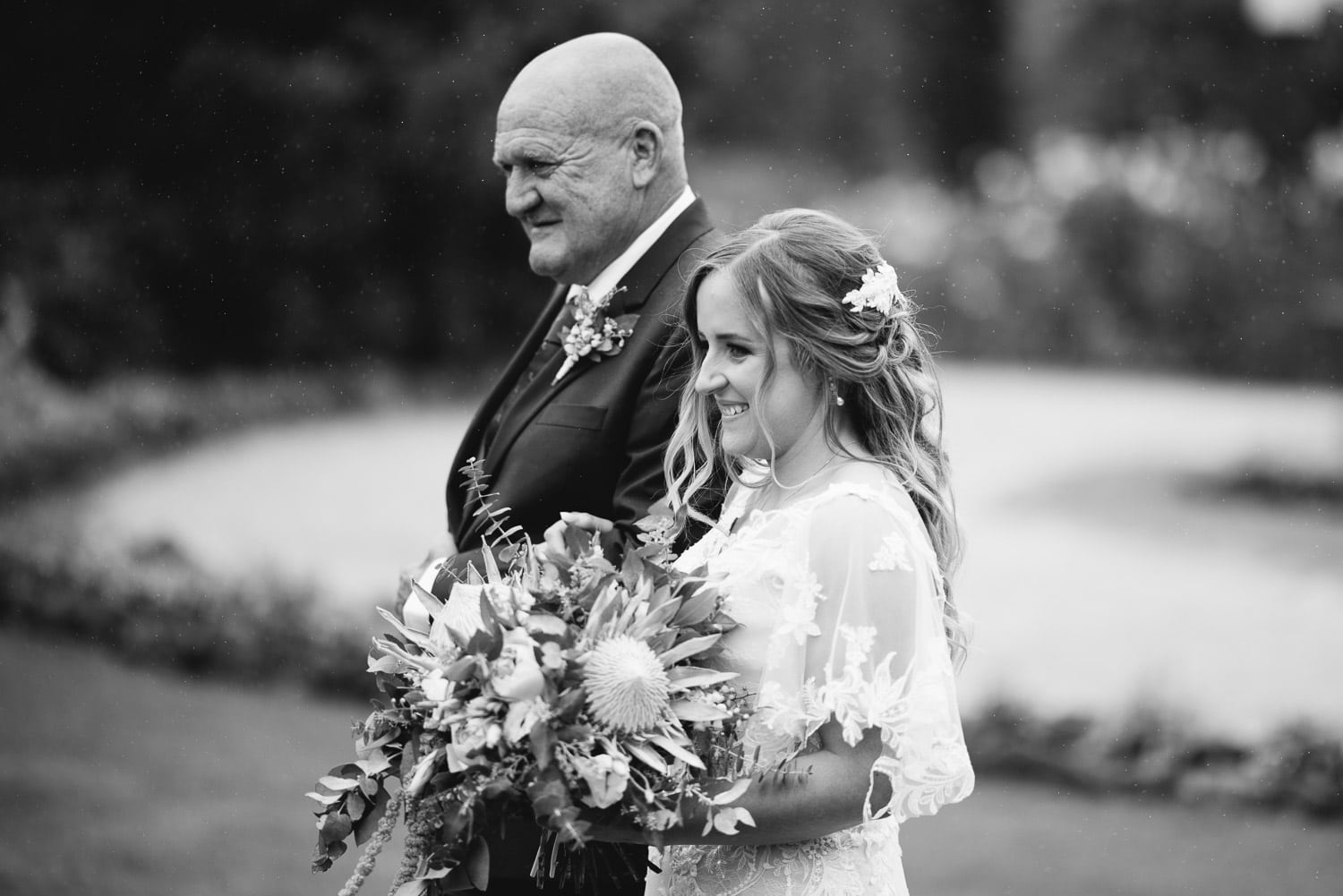 Bride and Father walking down the aisle