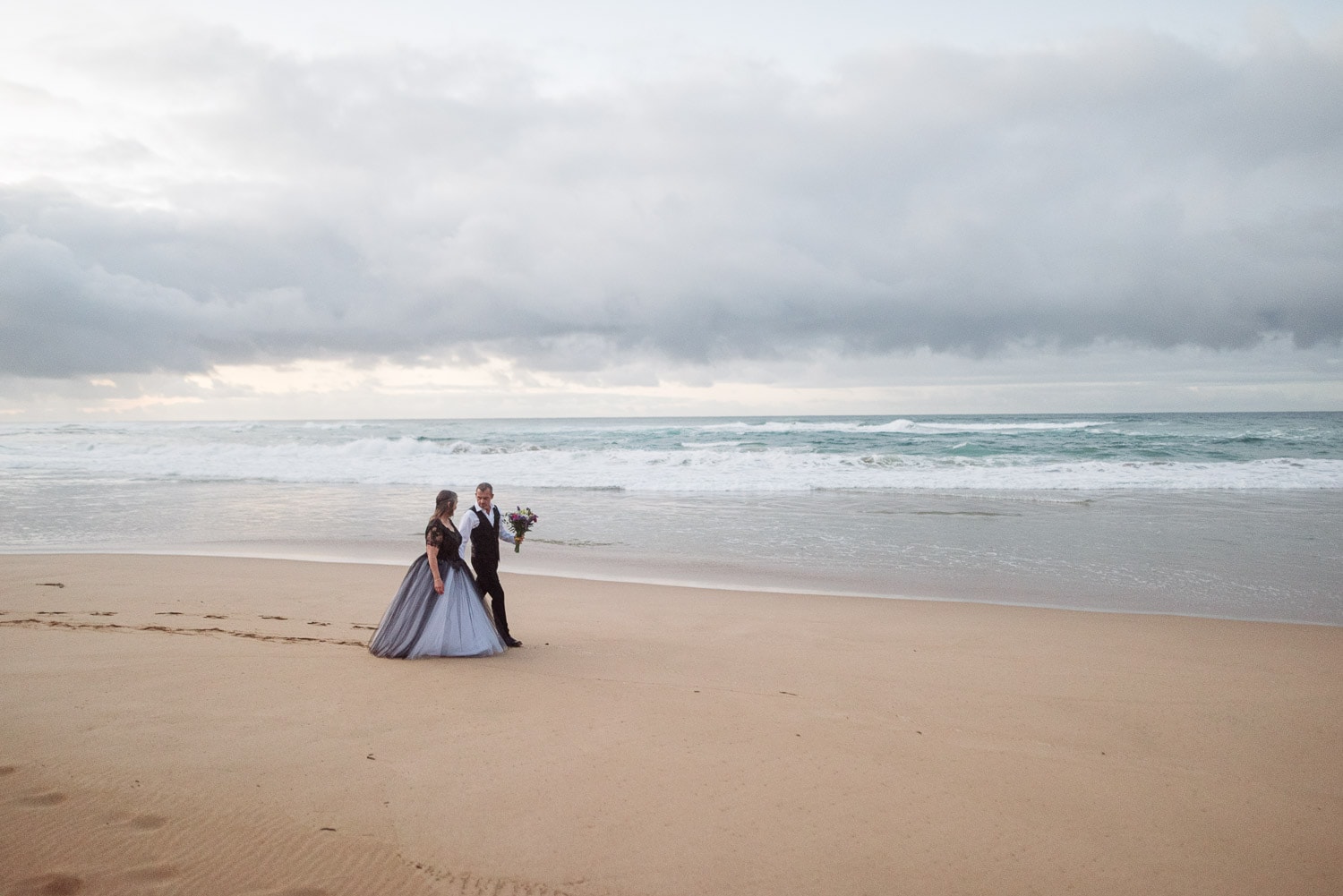 Beach elopement portraits in the Otways