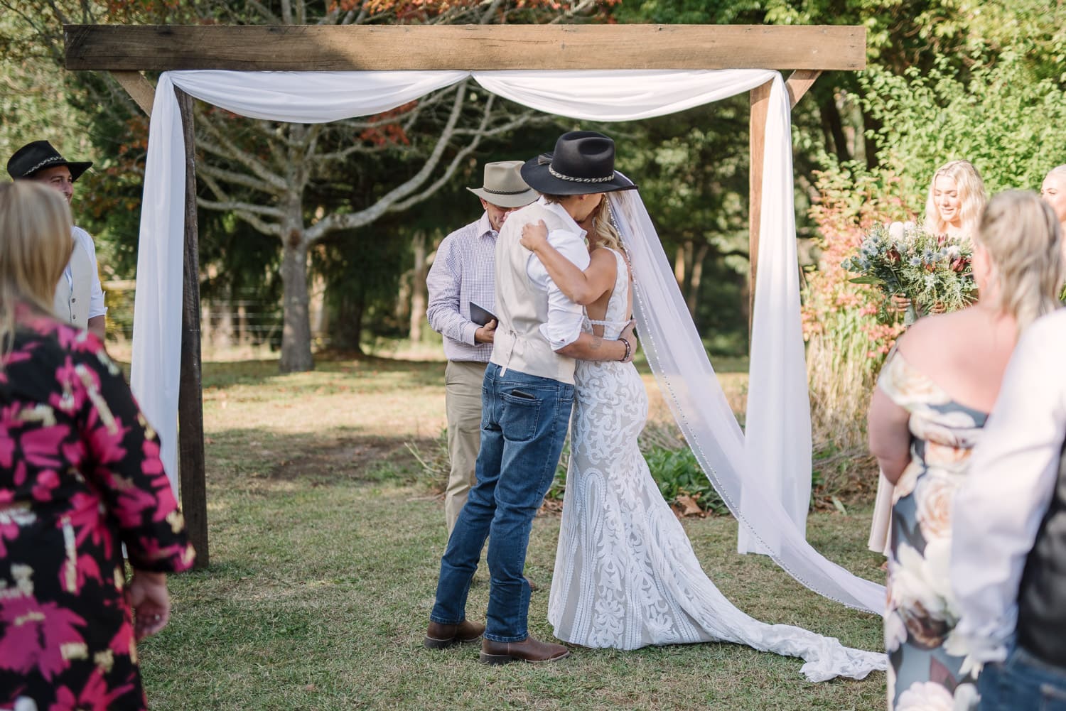 Country wedding ceremony