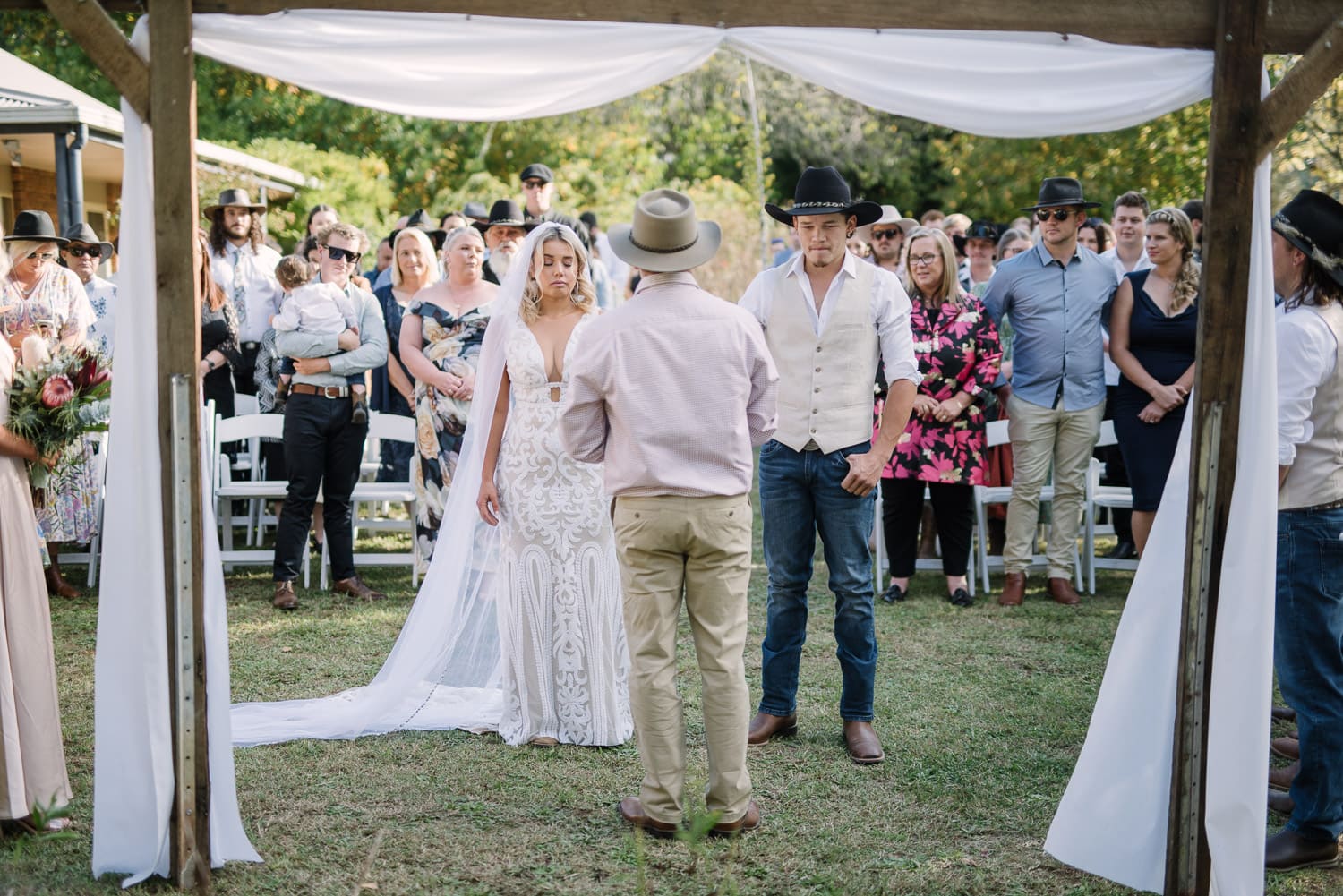 Country wedding ceremony in the Otways