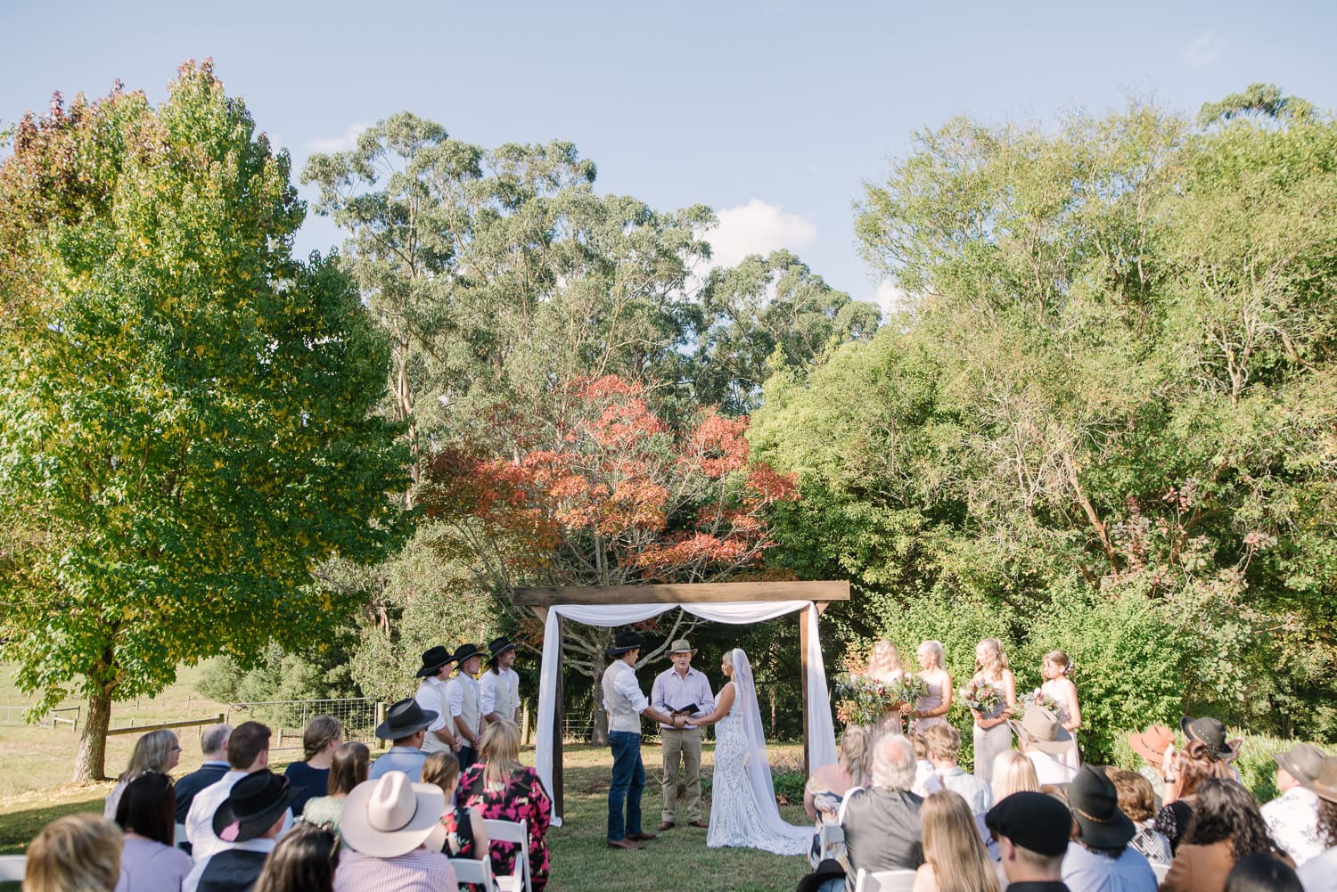 Country wedding ceremony