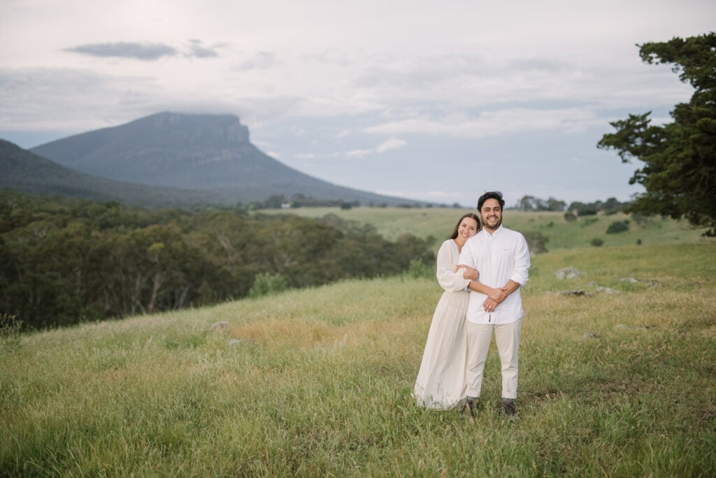 Bride and Groom at golden hour in the Grampians National Park