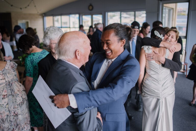 Couple hugging in Port Campbell