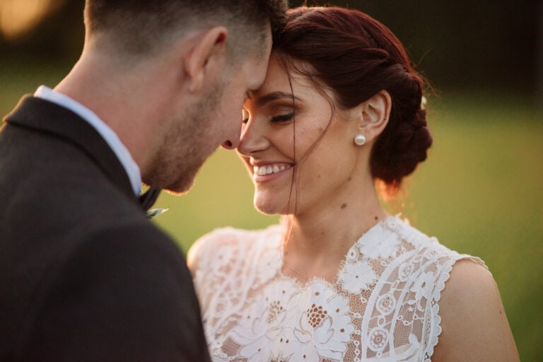 Sunset bridal portraits