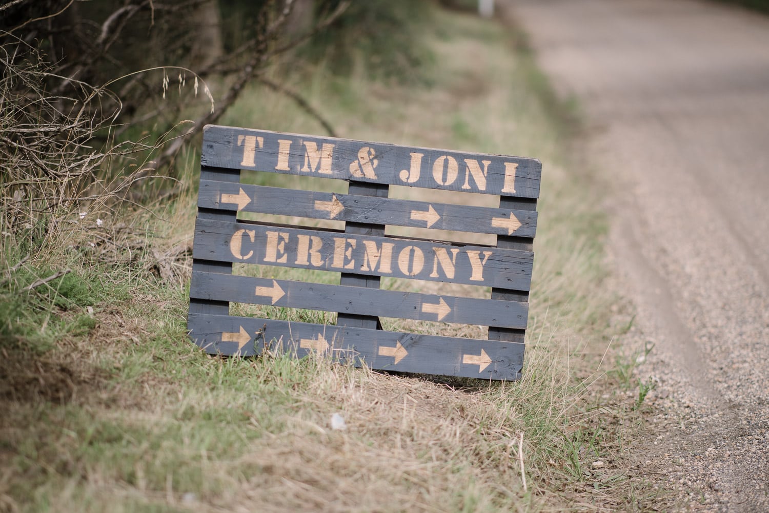 Colac Scout Camp wedding sign