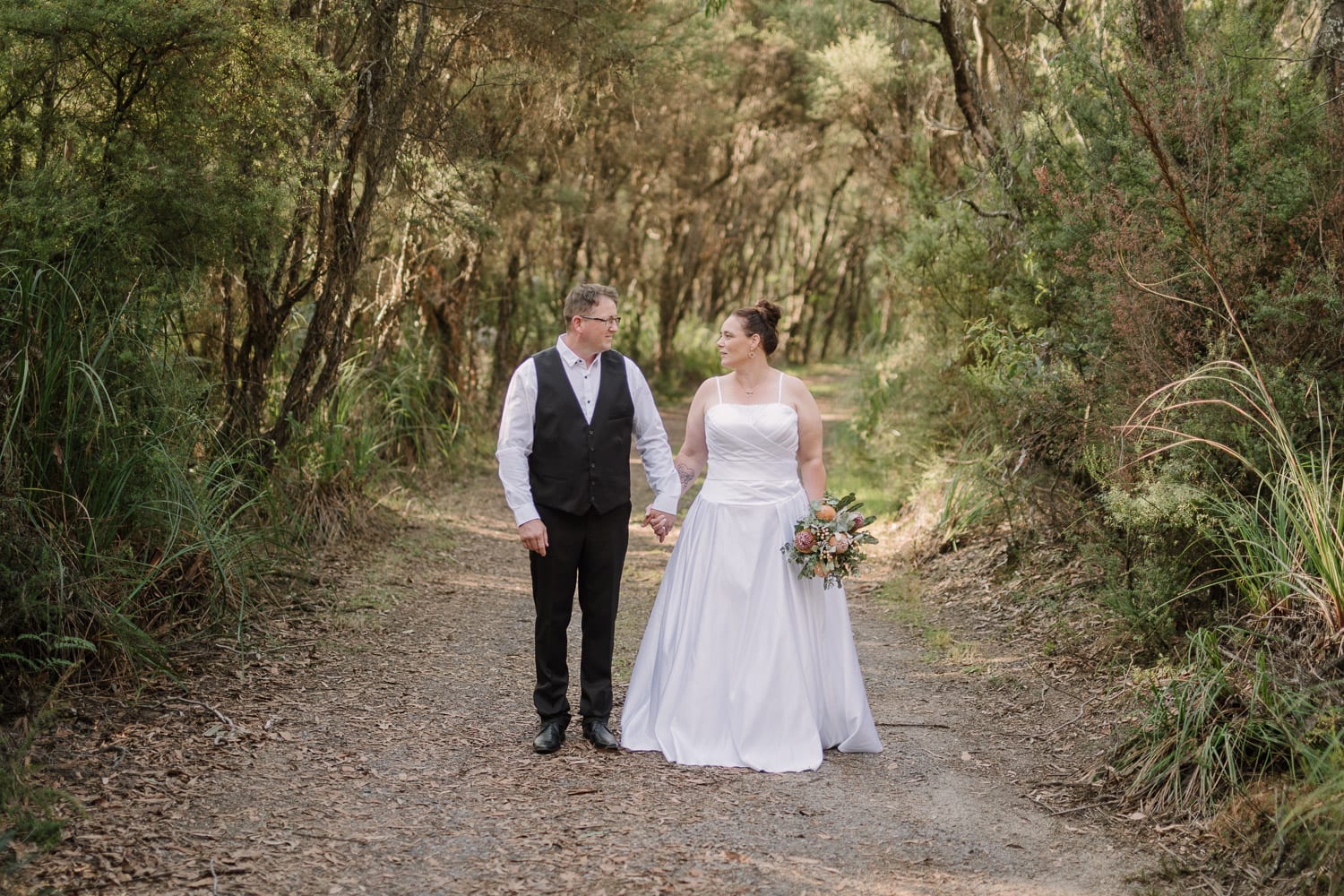 Bride and Groom in the bush