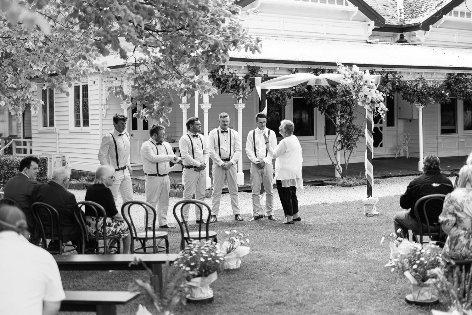 Wedding ceremony at Quamby Homestead