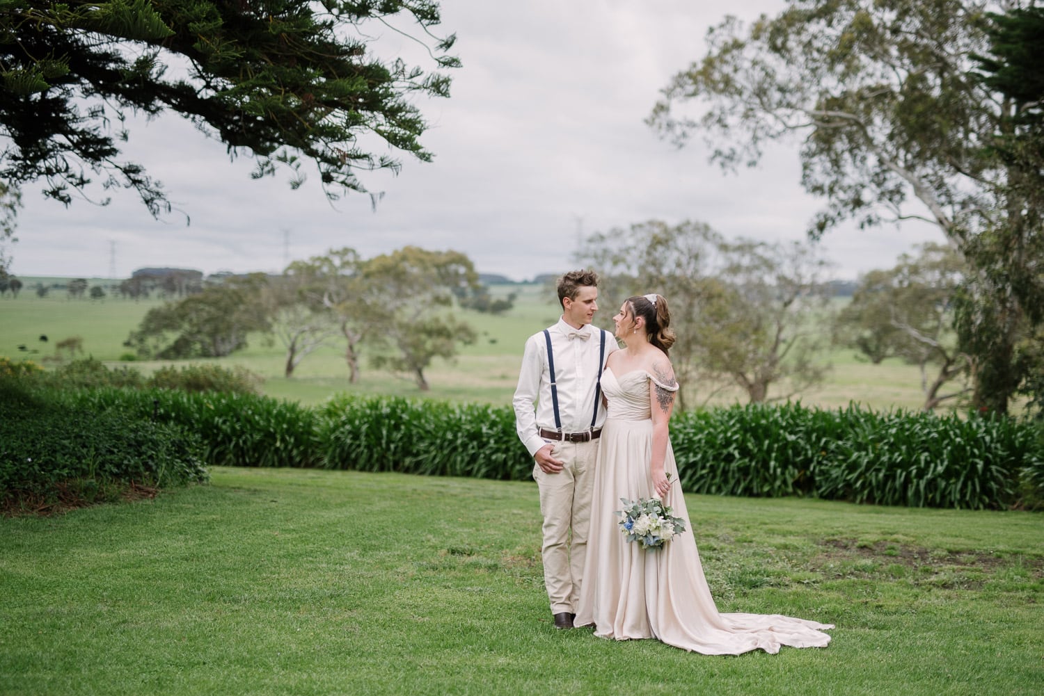 Bride and groom at Quamby