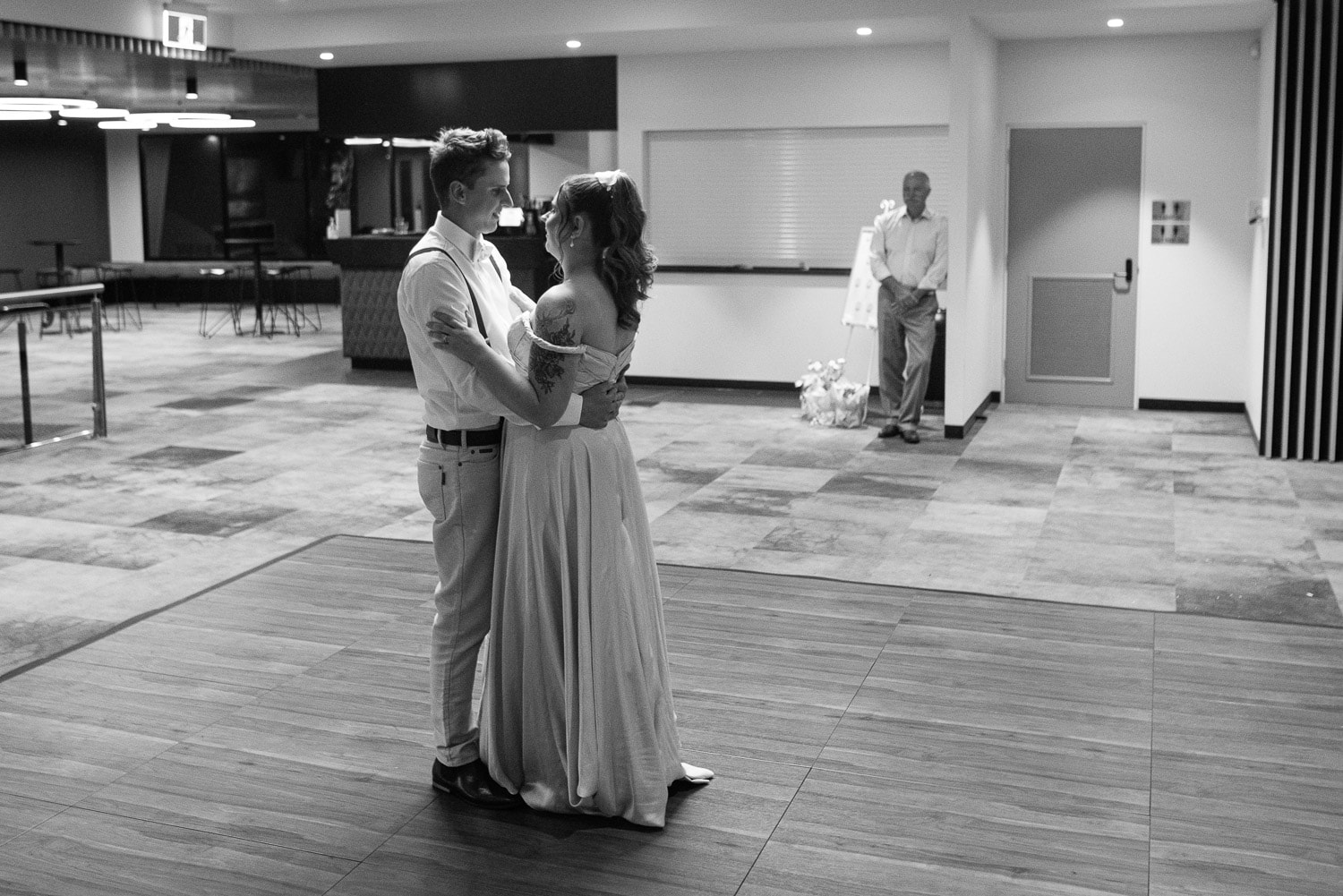 First wedding dance at Warrnambool racecourse