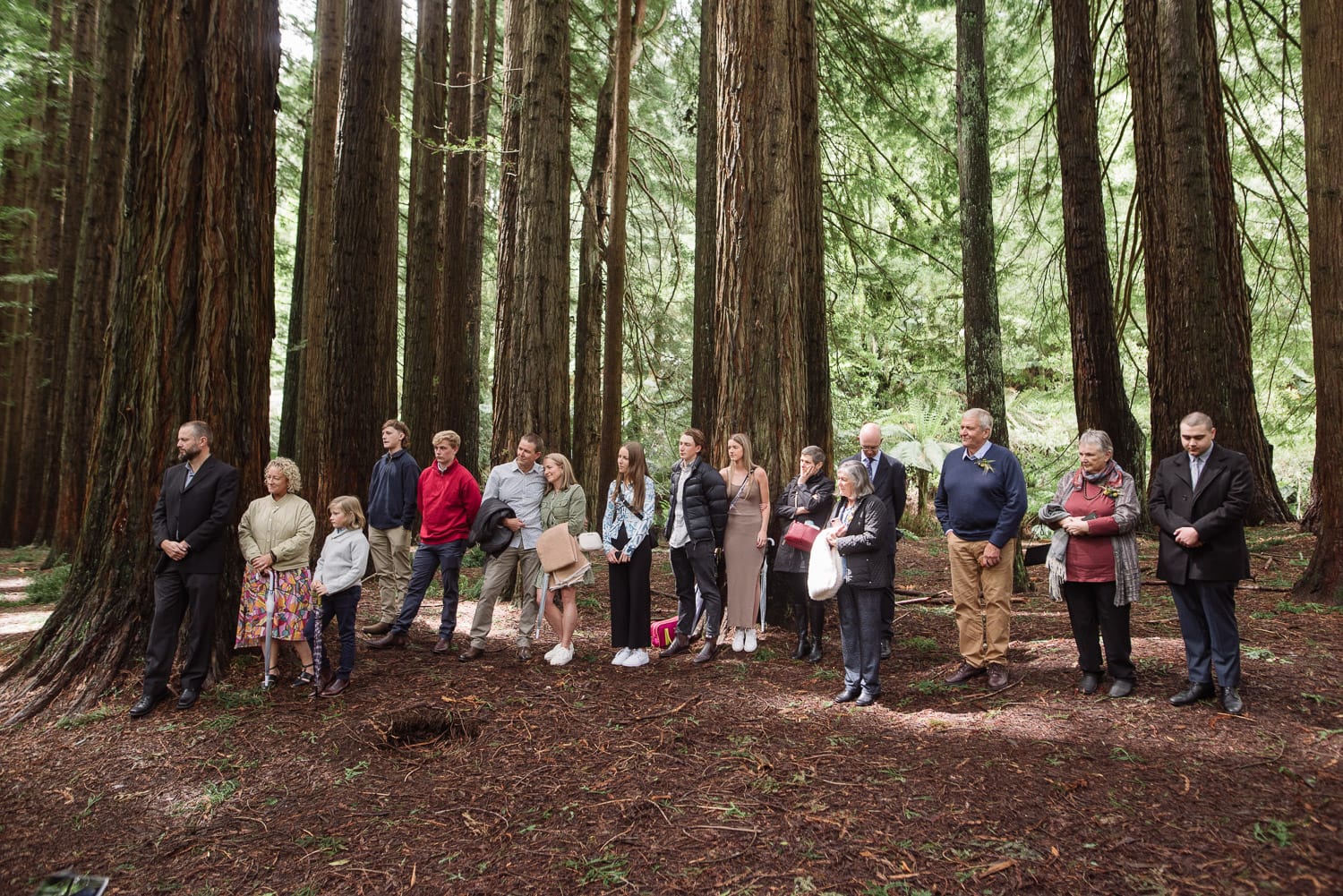 Wedding guests in the Otways