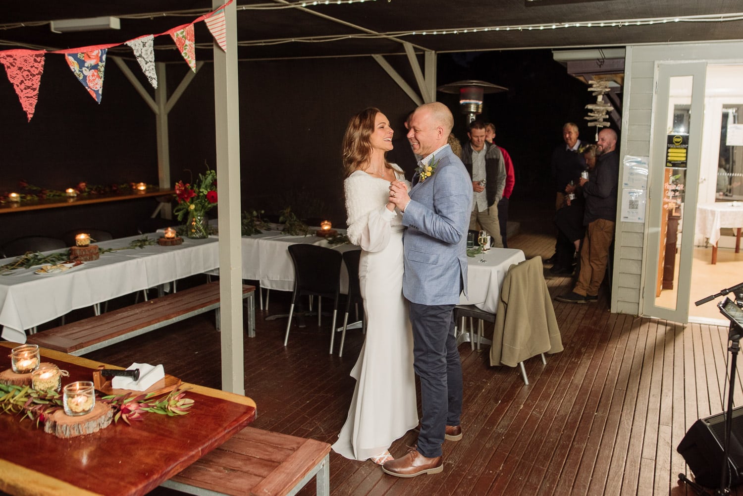 Lake view cafe wedding 