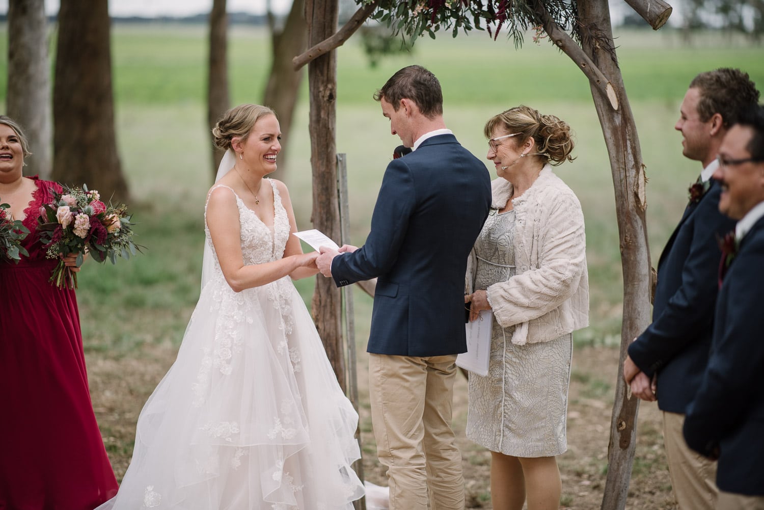 Couple exchange vows in Brucknell