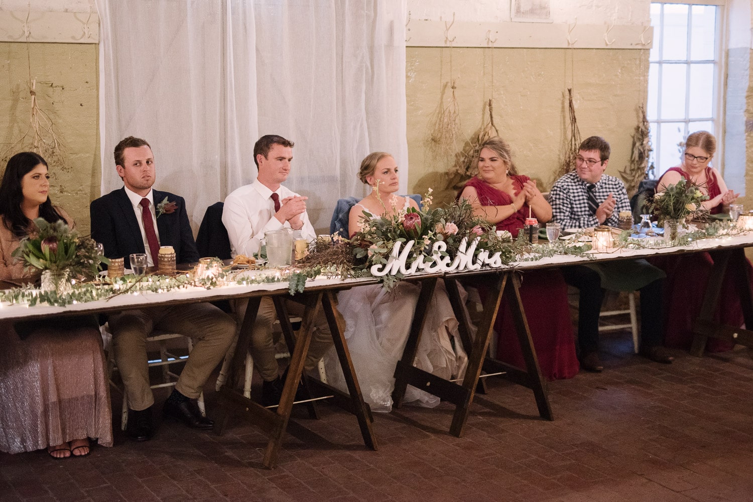 Bridal party at Moloney Room reception