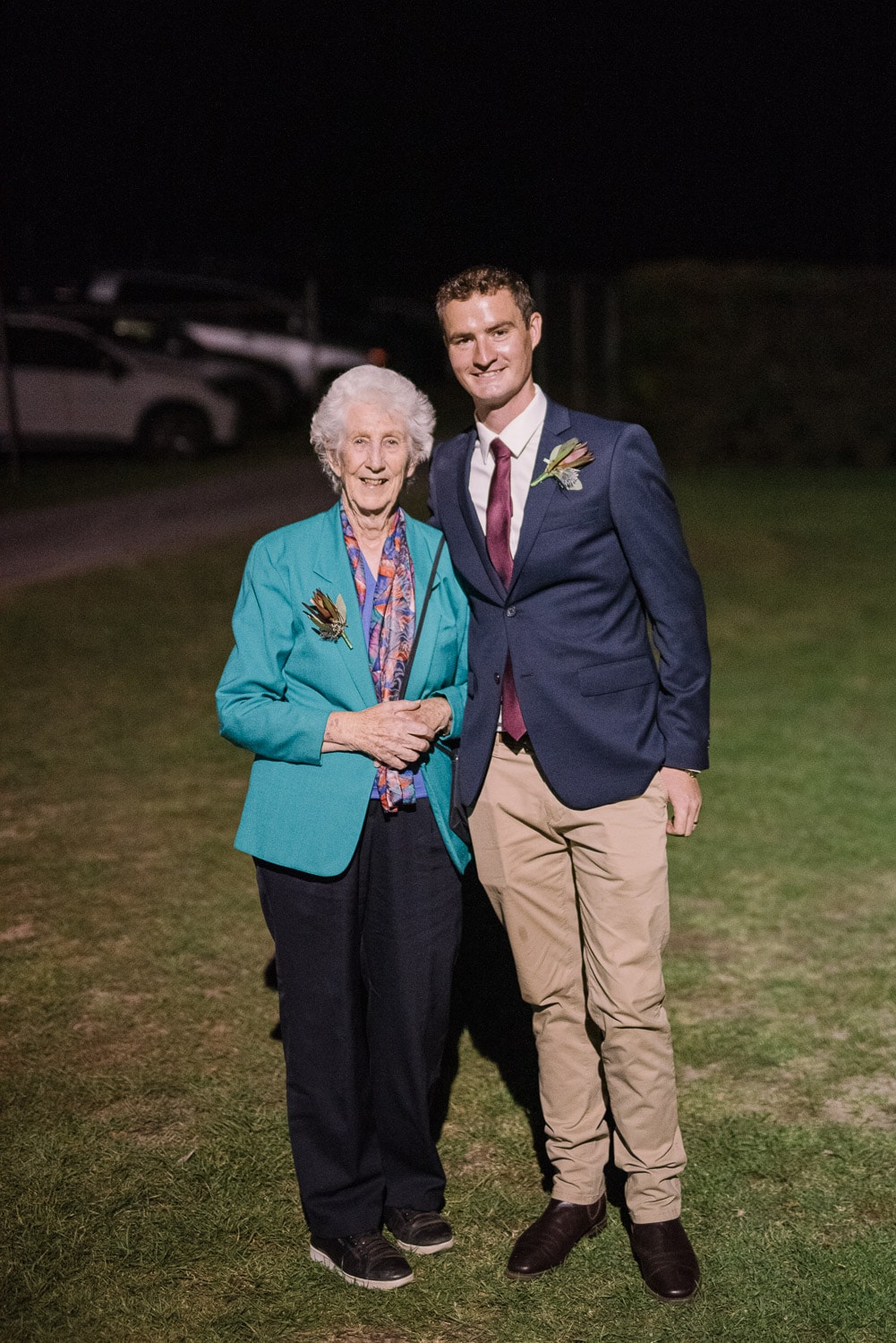 Groom and grandmother at Warrnambool Racecourse