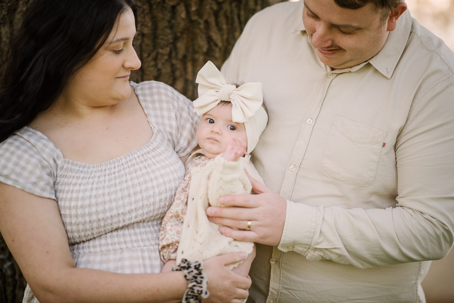 Baby dressed in beige in Colac