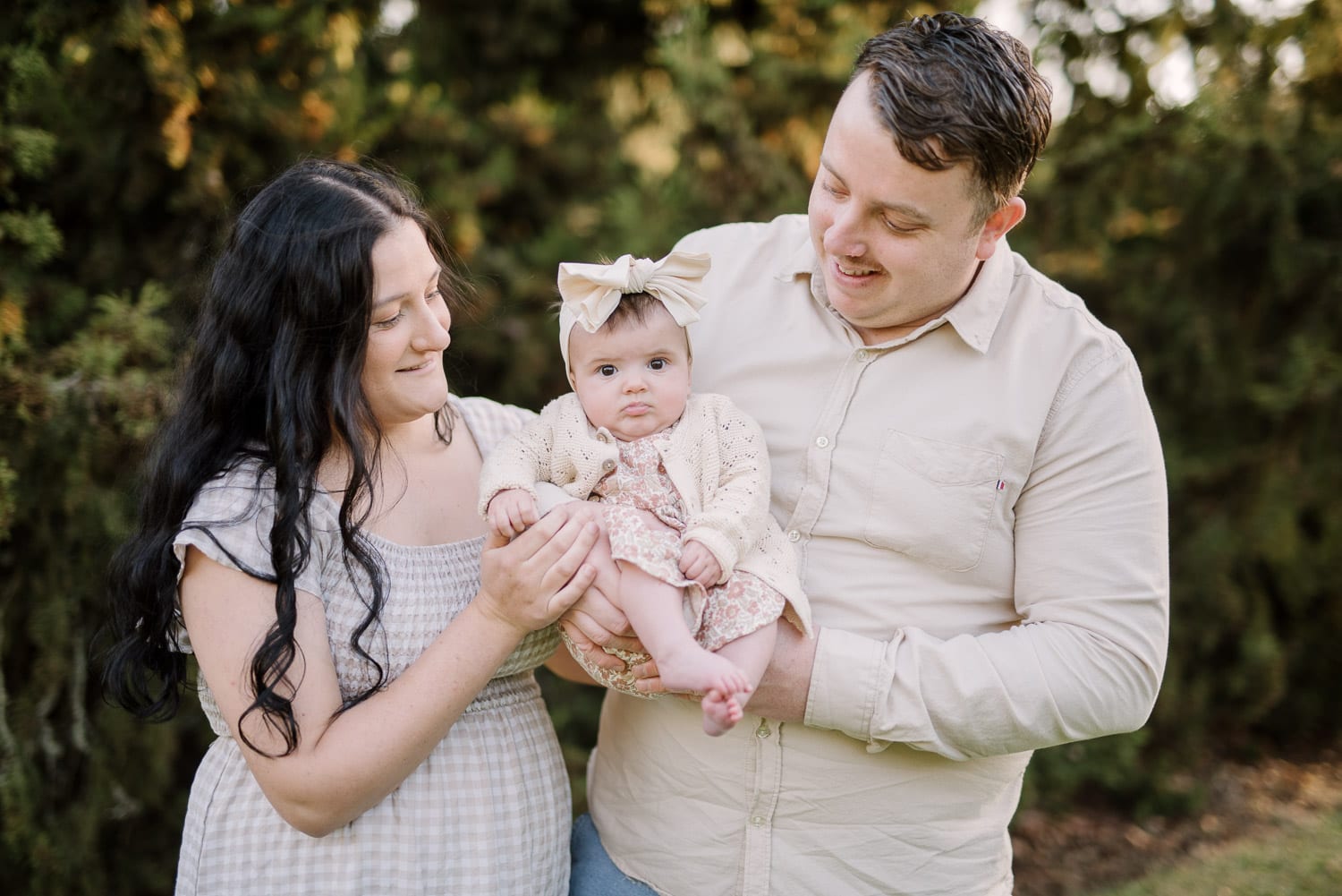 Baby enjoying time with it's parents