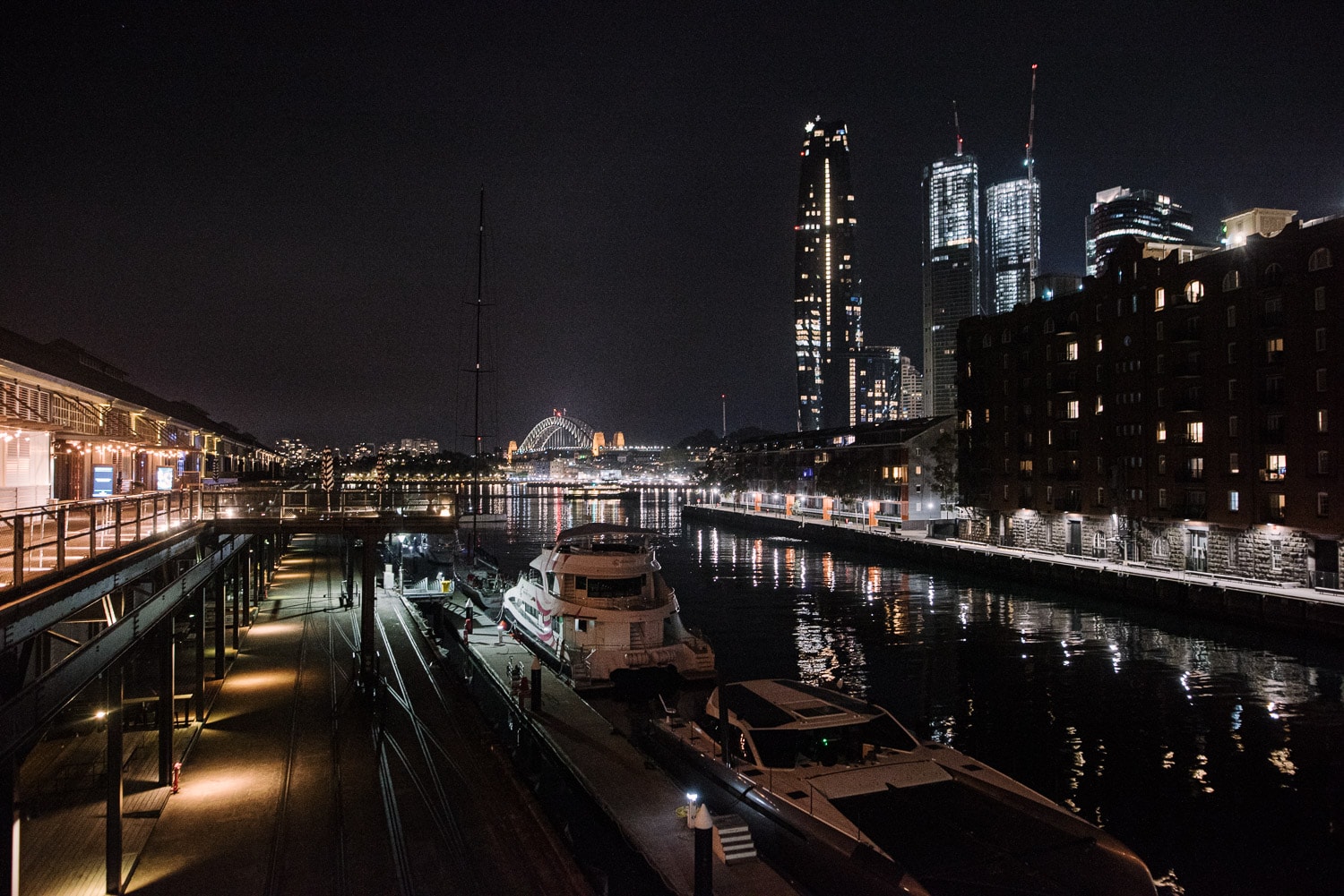 Darling Harbour Sydney at night