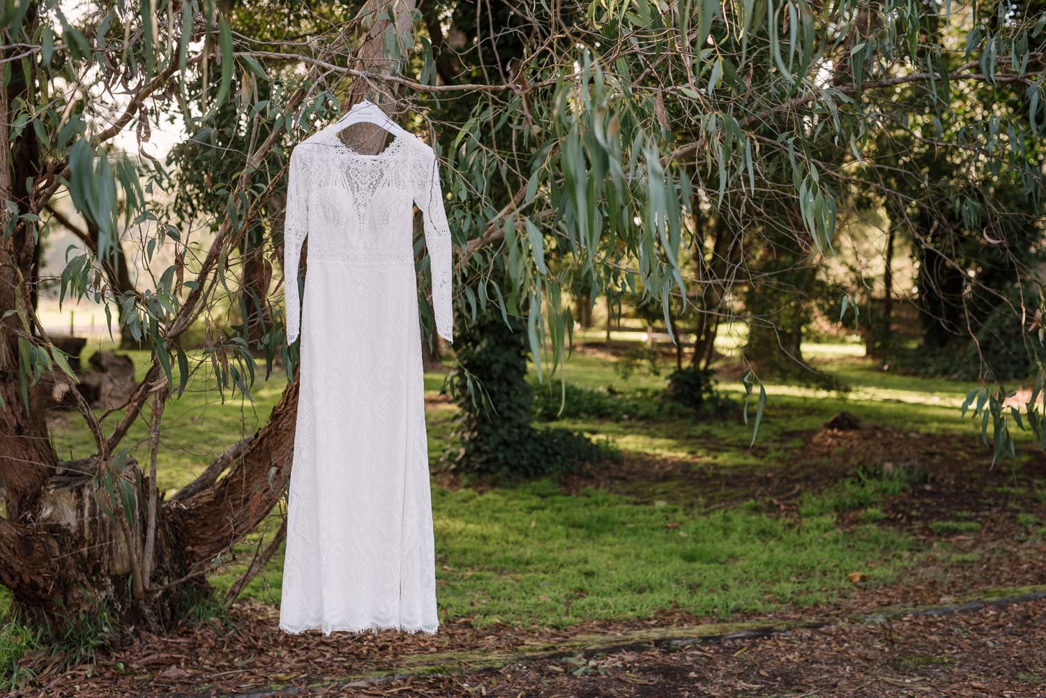 Wedding dress in the Otways